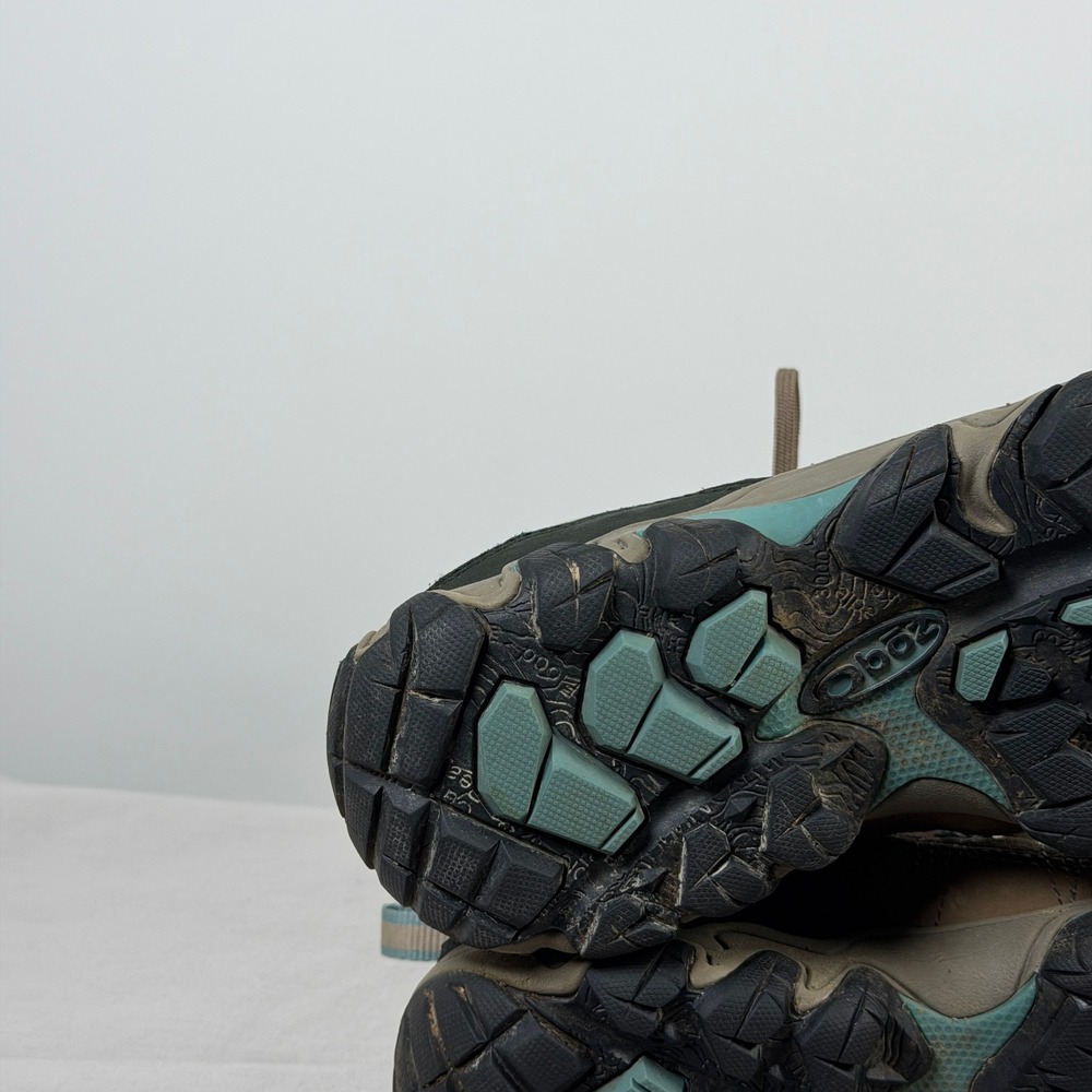Oboz Bridger Mid B-DRY Waterproof Hiking Trail Boots Brown Teal Womens Size 8 - Picture 14 of 16